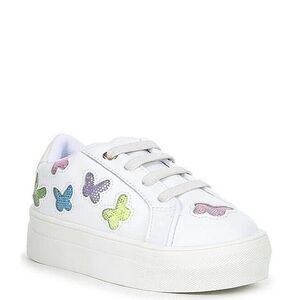 Kurt Geiger Kids White Sneakers with Colorful Butterflies